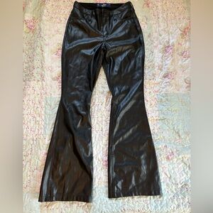 Flare leather pants hollister